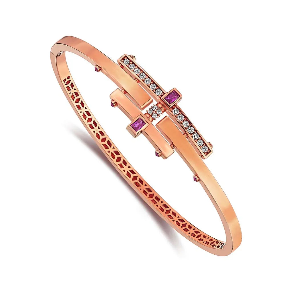 AXIS | Náramok z ružového zlata s kubickými zirkónmi