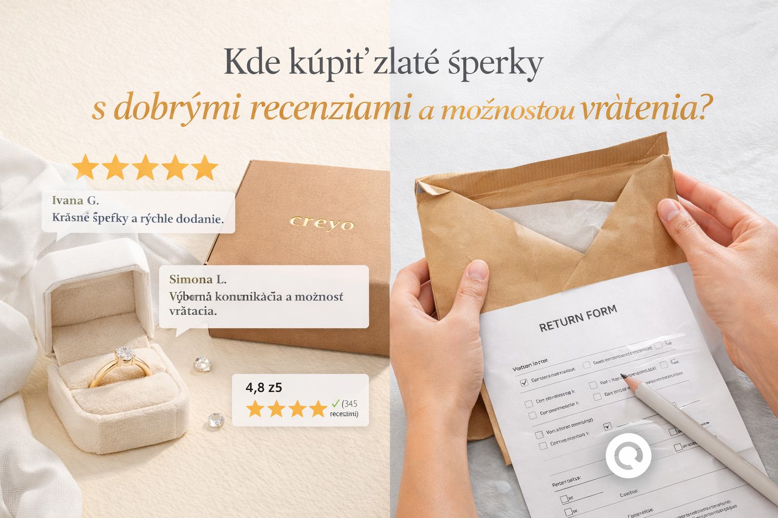 obrázok recenzie a možnosti vrátenie šperku v balení