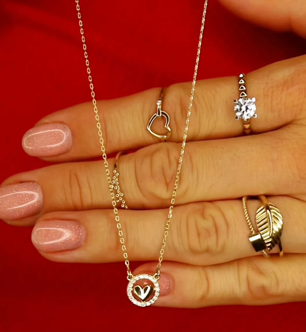 AMORE | Romantický zlatý prsteň 14K