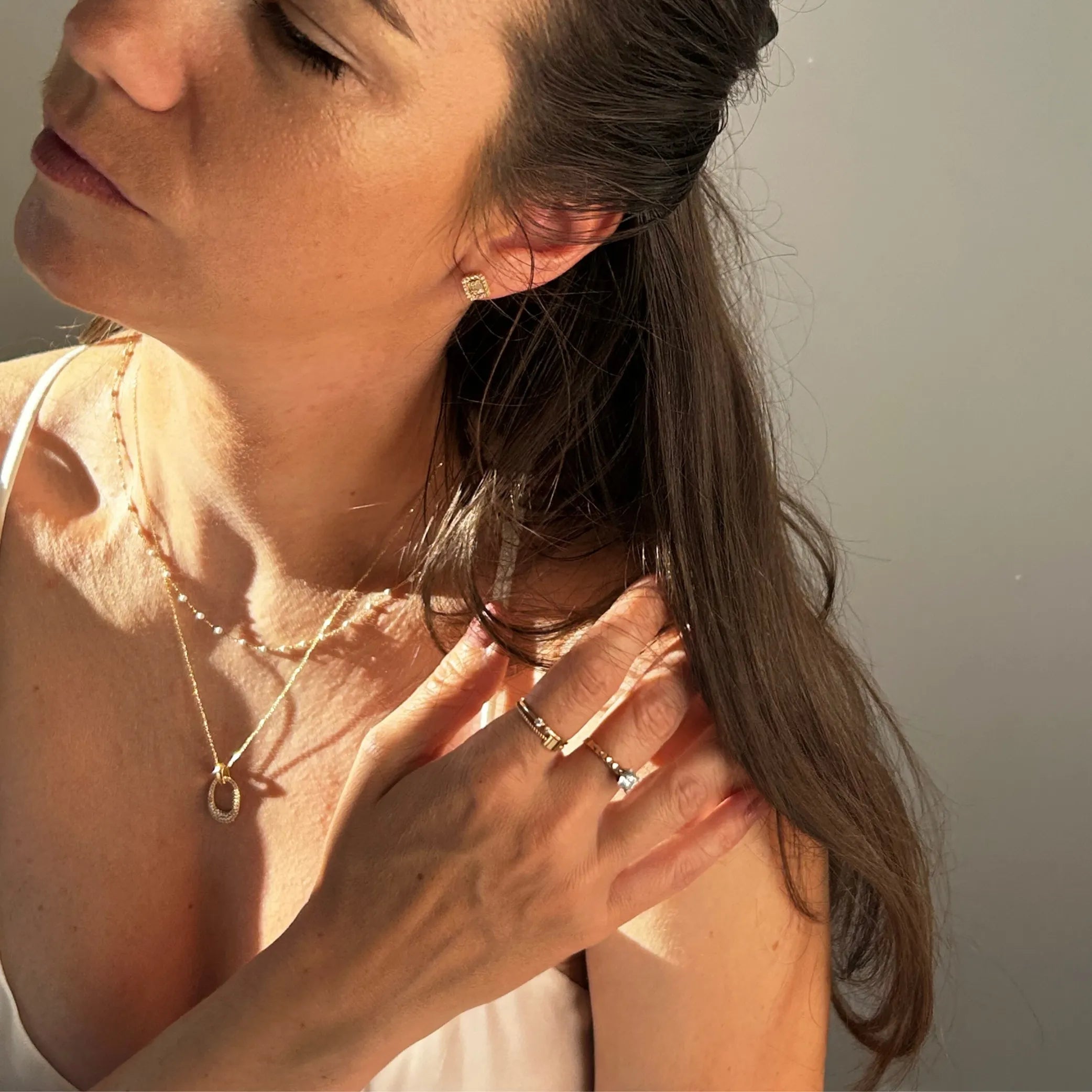 AURORA | Zlatý náhrdelník so zirkónmi