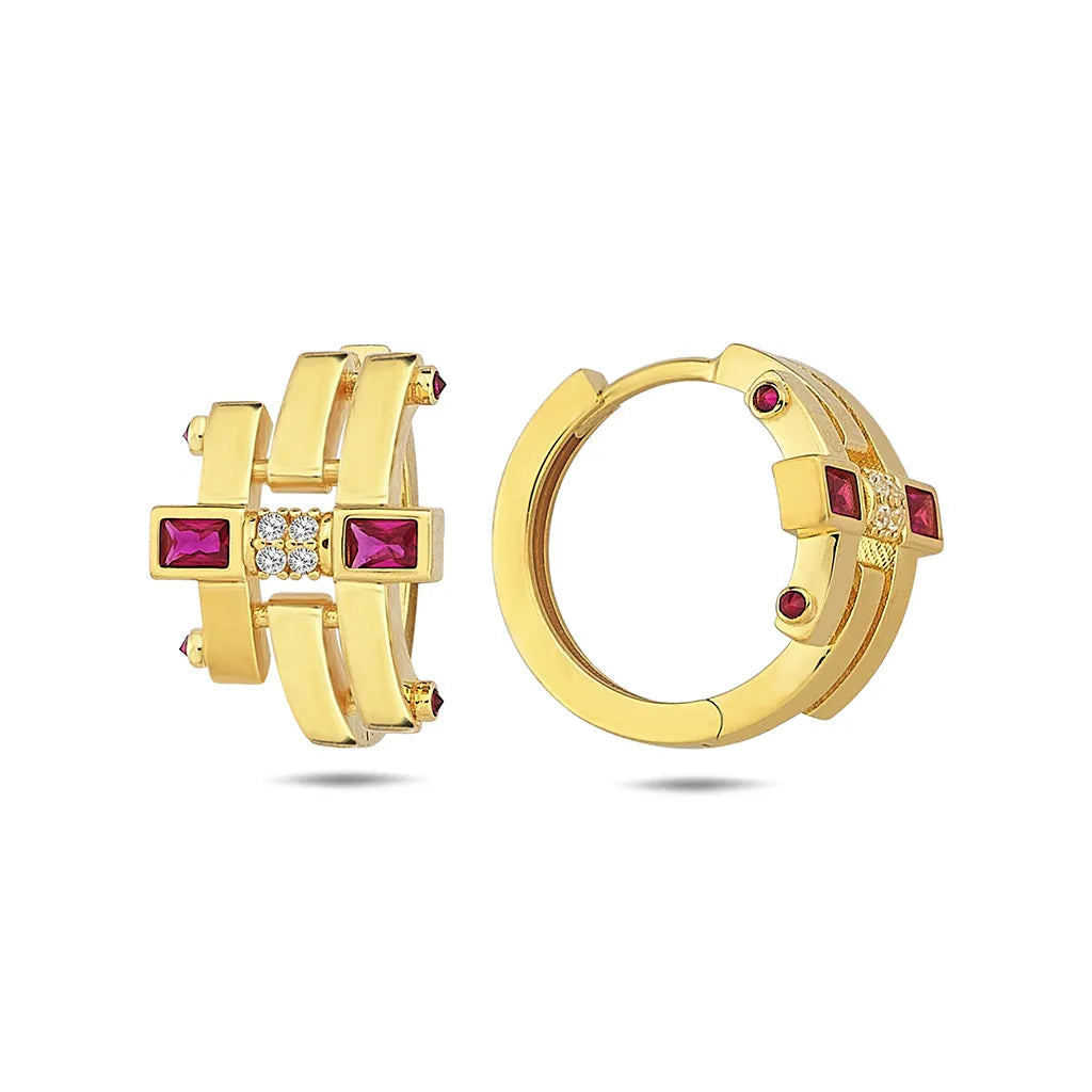 AXIS | Náušnice zo žltého zlata s kubickými zirkónmi